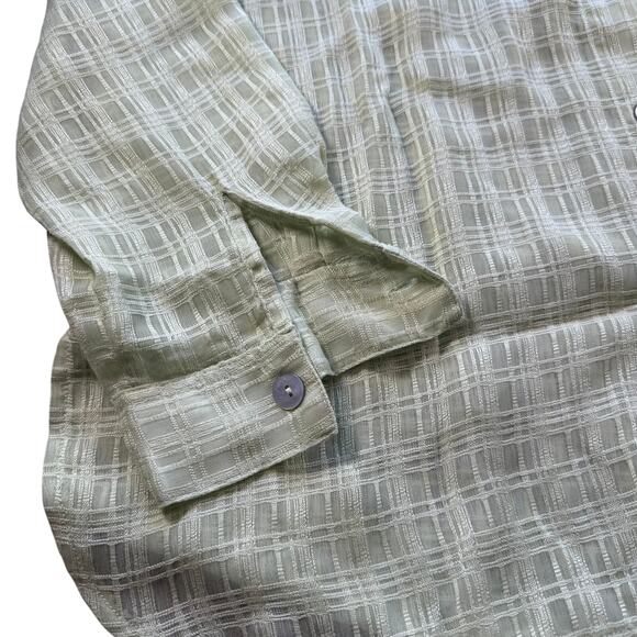 Blast Plaid Button-Up Shirt - Women's M - Green Y2K - Picture 3 of 5